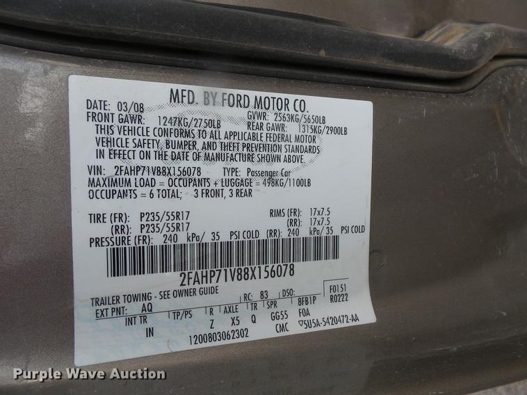 image for item DB8037 2008 Ford Crown Victoria Police Interceptor