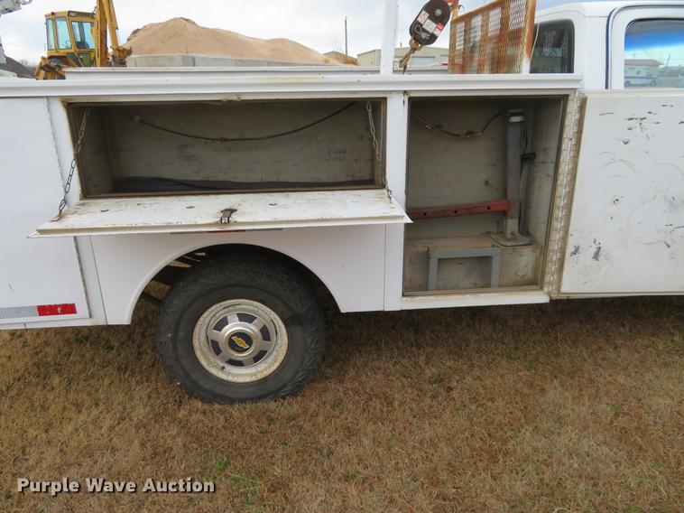 image for item DC0777 1989 Chevrolet 3500 utility bed pickup truck