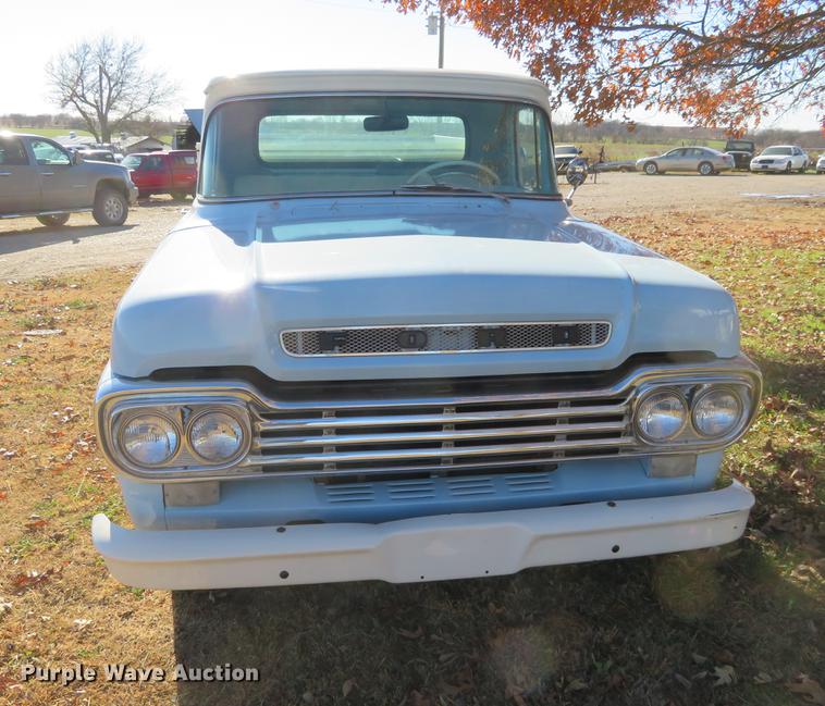 image for item DC0780 1959 Ford F250 dump bed pickup truck