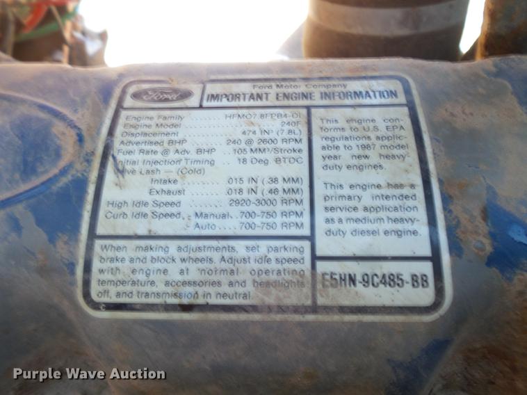 image for item DC1132 1987 Ford L8000 dump truck