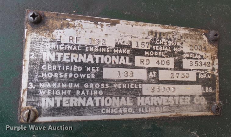 image for item DC1893 1953 International RF192 flatbed truck