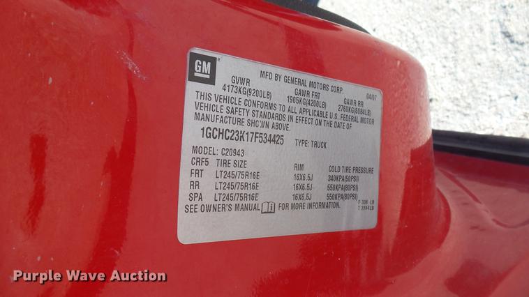 image for item DC1909 2007 Chevrolet Silverado 2500HD Crew Cab pickup truck