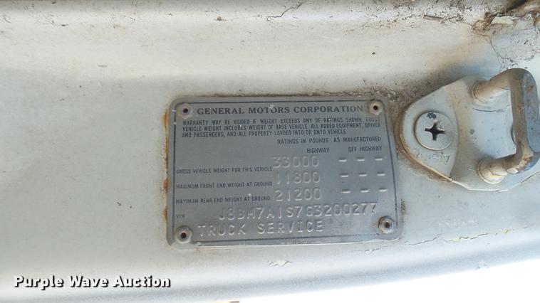 image for item DC1935 1986 Chevrolet 70 truck cab and chassis