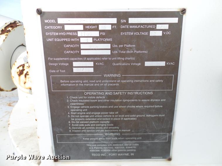 image for item DC2200 1996 Ford F8000 bucket truck