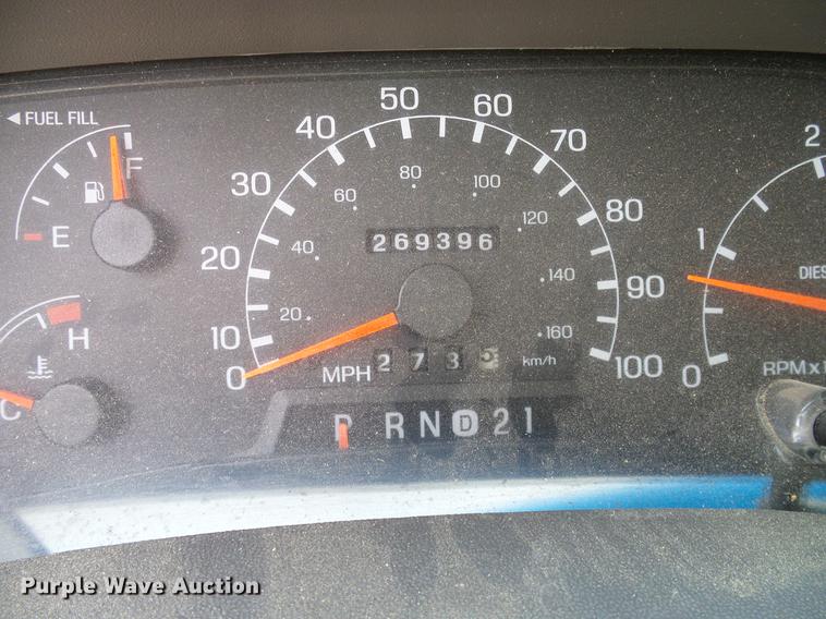 image for item DC2202 1999 Ford F350 Super Duty SuperCab utility bed pickup truck