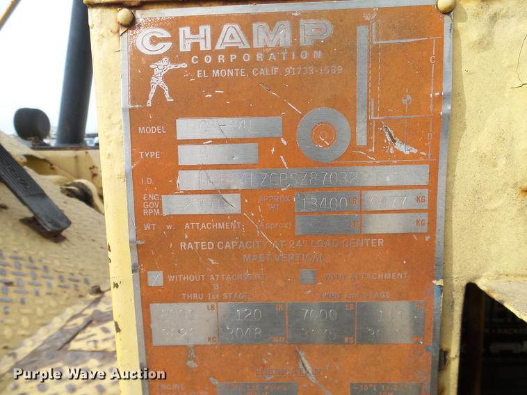 image for item DC2208 1990 Champ CB84L forklift