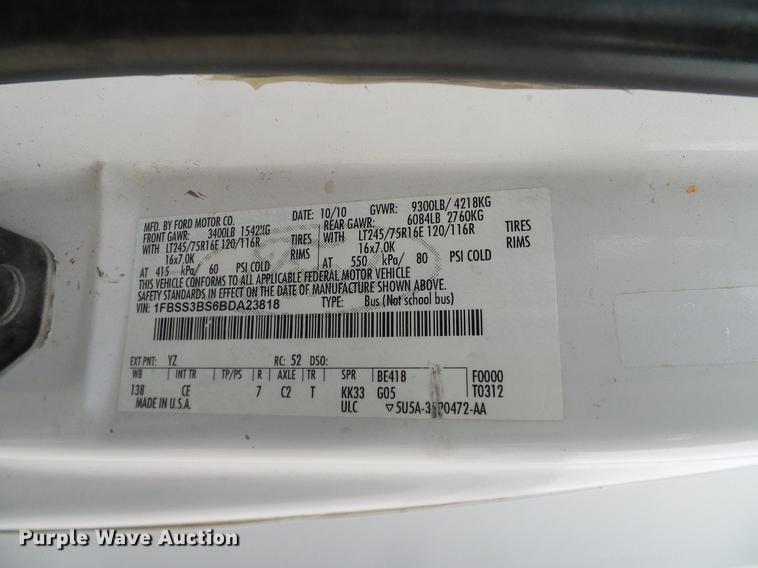 image for item DC2212 2011 Ford E350 Super Duty Extended van