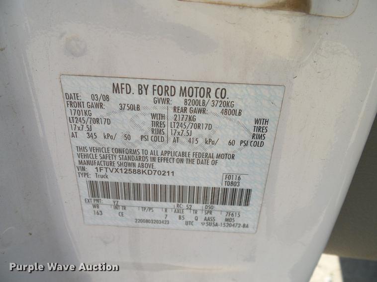 image for item DC2225 2008 Ford F150 SuperCab pickup truck