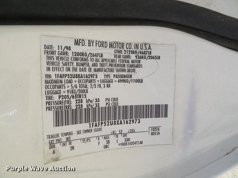 image for item DC2229 1999 Ford Taurus