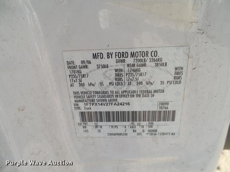 image for item DC2239 2007 Ford F150 SuperCab pickup truck