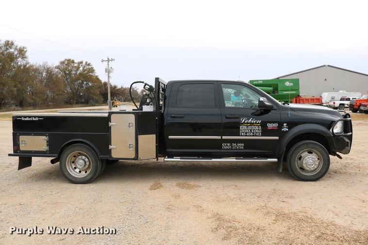 image for item DC3716 2012 Dodge Ram 5500 Crew Cab flatbed truck