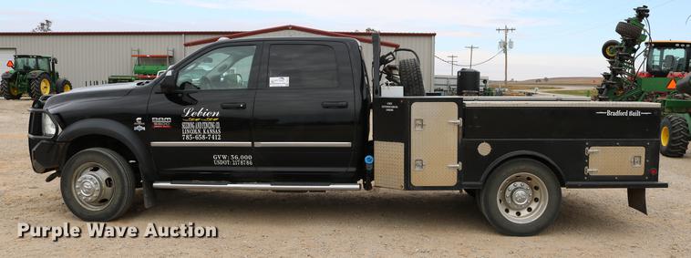 image for item DC3716 2012 Dodge Ram 5500 Crew Cab flatbed truck