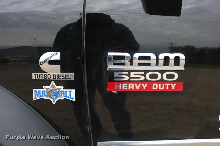 image for item DC3716 2012 Dodge Ram 5500 Crew Cab flatbed truck