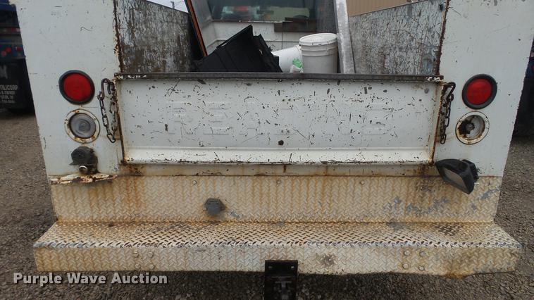 image for item DC5742 2000 Ford F350 Super Duty XL Crew Cab utility bed pickup truck