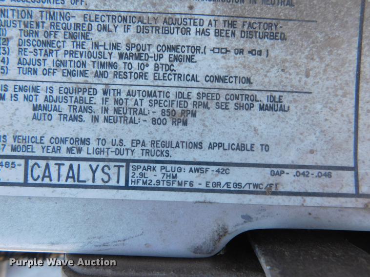 image for item DC8456 1987 Ford Ranger STX pickup truck