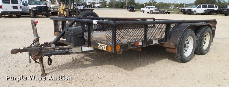 image for item DD1458 2005 Texas Bragg EA12P70 utility trailer