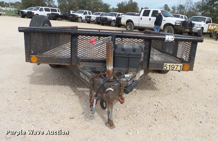 image for item DD1458 2005 Texas Bragg EA12P70 utility trailer
