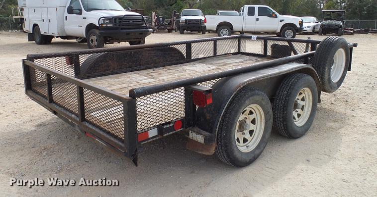 image for item DD1458 2005 Texas Bragg EA12P70 utility trailer