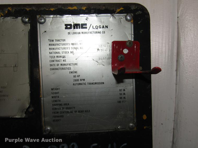 image for item DD2997 Delorean DMC/Logan tow tractor