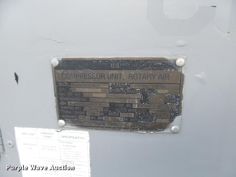 image for item DP9603 2006 Ingersoll Rand 135 compressor