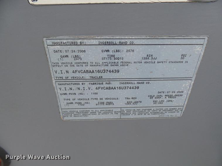 image for item DP9603 2006 Ingersoll Rand 135 compressor