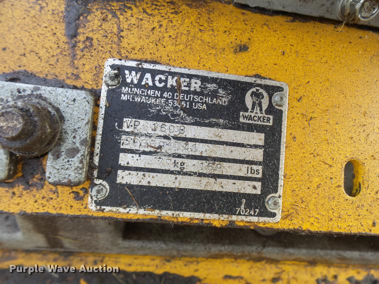 image for item DP9609 Wacker VPG160B vibratory plate compactor