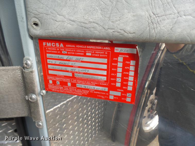 image for item DX9274 1996 Pierce fire truck