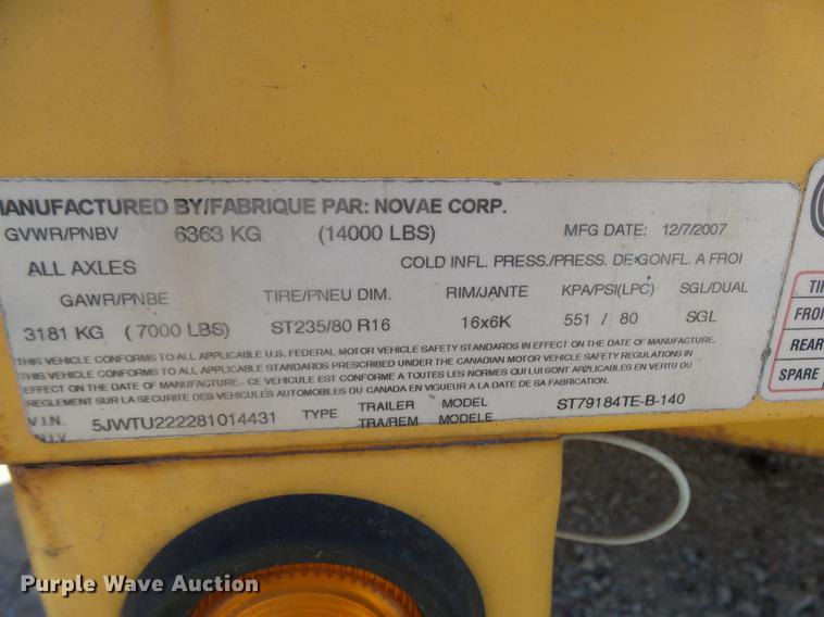 image for item DX9319 2008 Sure Trac ST79184TE-B-140 tilt deck trailer