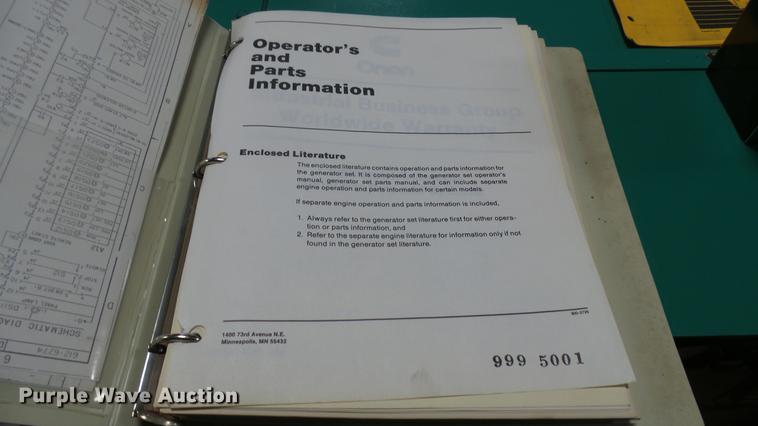 image for item DX9919 Cummins/Onan 30 EK generator with transfer switch