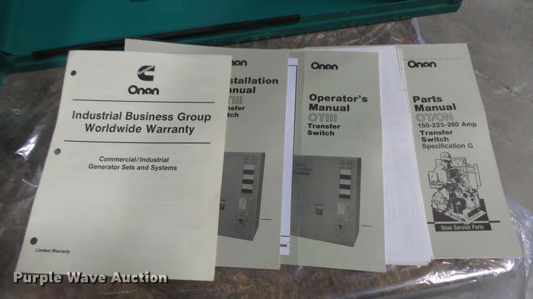 image for item DX9919 Cummins/Onan 30 EK generator with transfer switch