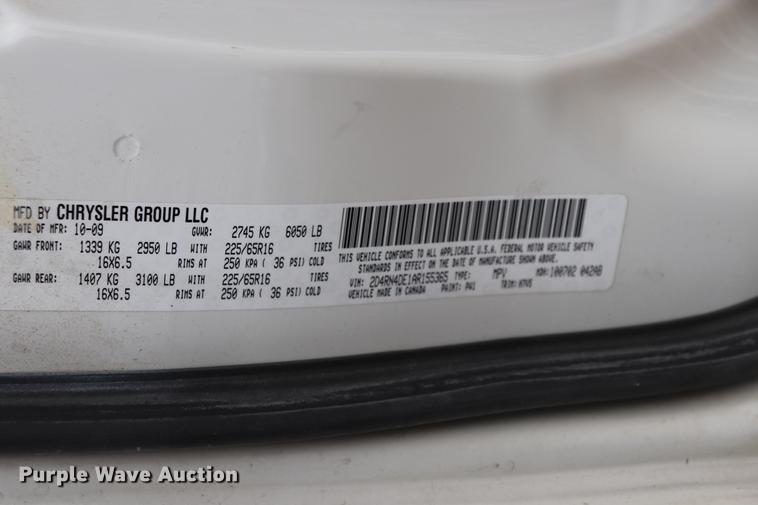 image for item ED9632 2010 Dodge Caravan handicap accessible van