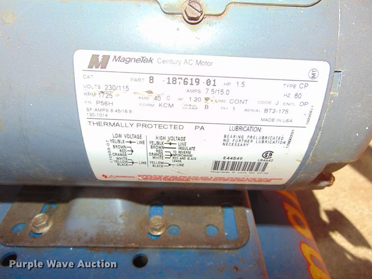 image for item EE9315 Magnetek air compressor