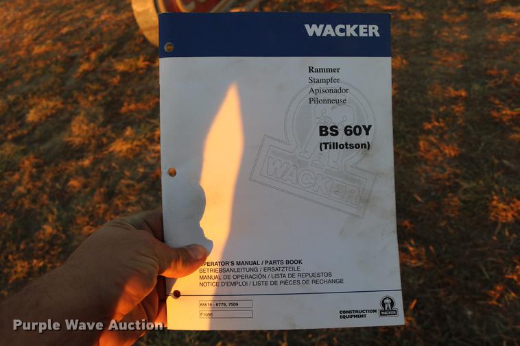 image for item EE9904 1997 Wacker BS604 rammer