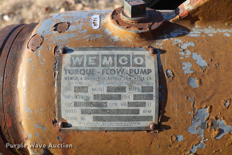 image for item EE9952 Wemco water pump