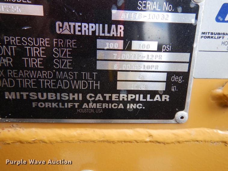 image for item J5599 Caterpillar GP25K forklift