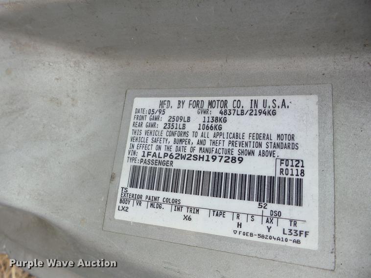 image for item K6312 1995 Ford Thunderbird