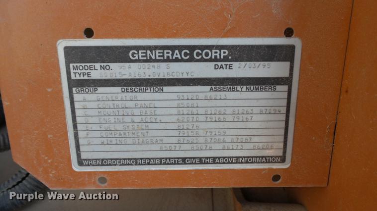 image for item AP9516 Generac generator