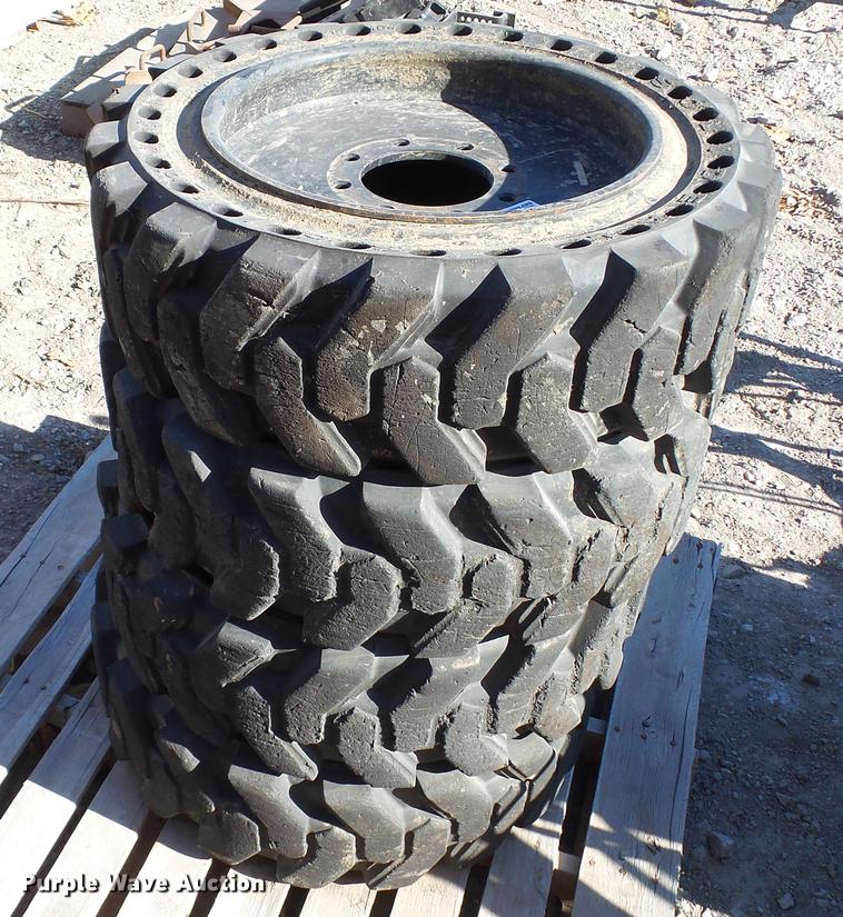 image for item AP9518 (4) Solideal solid skid steer tires