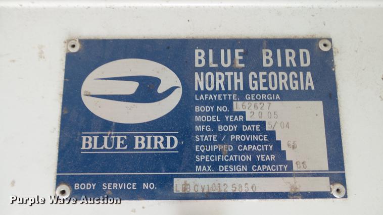 image for item AP9523 2005 Blue Bird bus