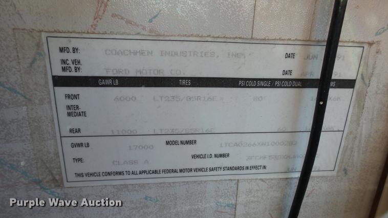 image for item AP9524 1991 Coachmen Catalina 3305B RV