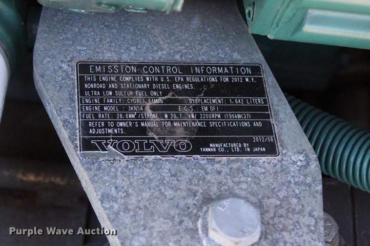 image for item BE9379 2013 Volvo ECR38 compact excavator