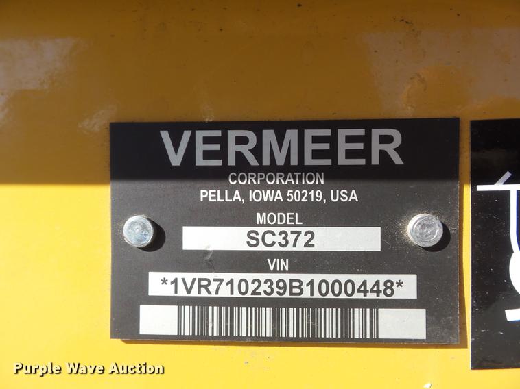image for item CC9696 2011 Vermeer SC372 stump grinder