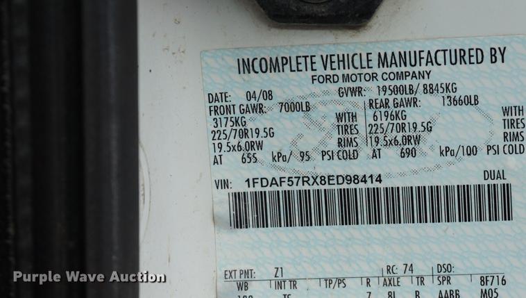 image for item DA1460 2008 Ford F550 dump truck