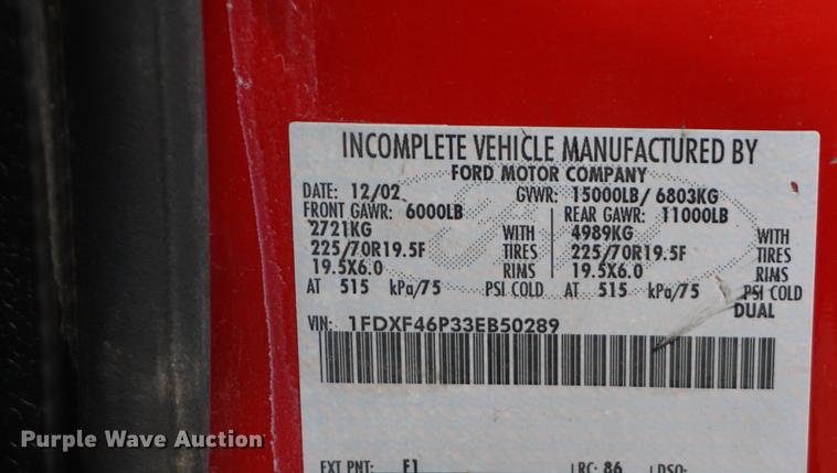 image for item DA1463 2003 Ford F350 Super Duty dump truck