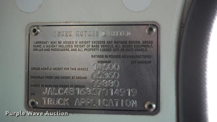 image for item DA1464 2005 Isuzu NPC75C refuse truck