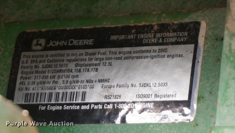 image for item DA1485 2005 John Deere 9520 4WD tractor