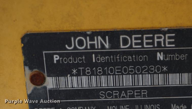 image for item DA1486 2005 John Deere 1810E scraper