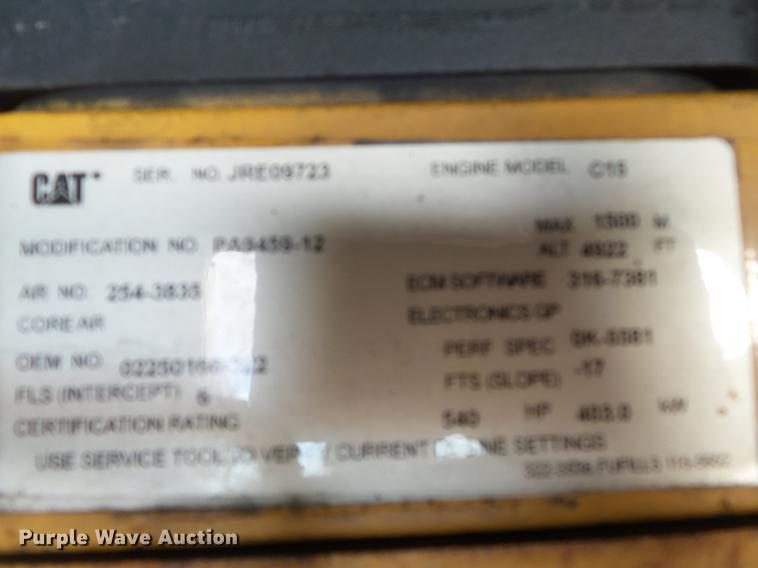 image for item DA2464 2009 Sullair 900/1150XHDTQ-CA3 air compressor