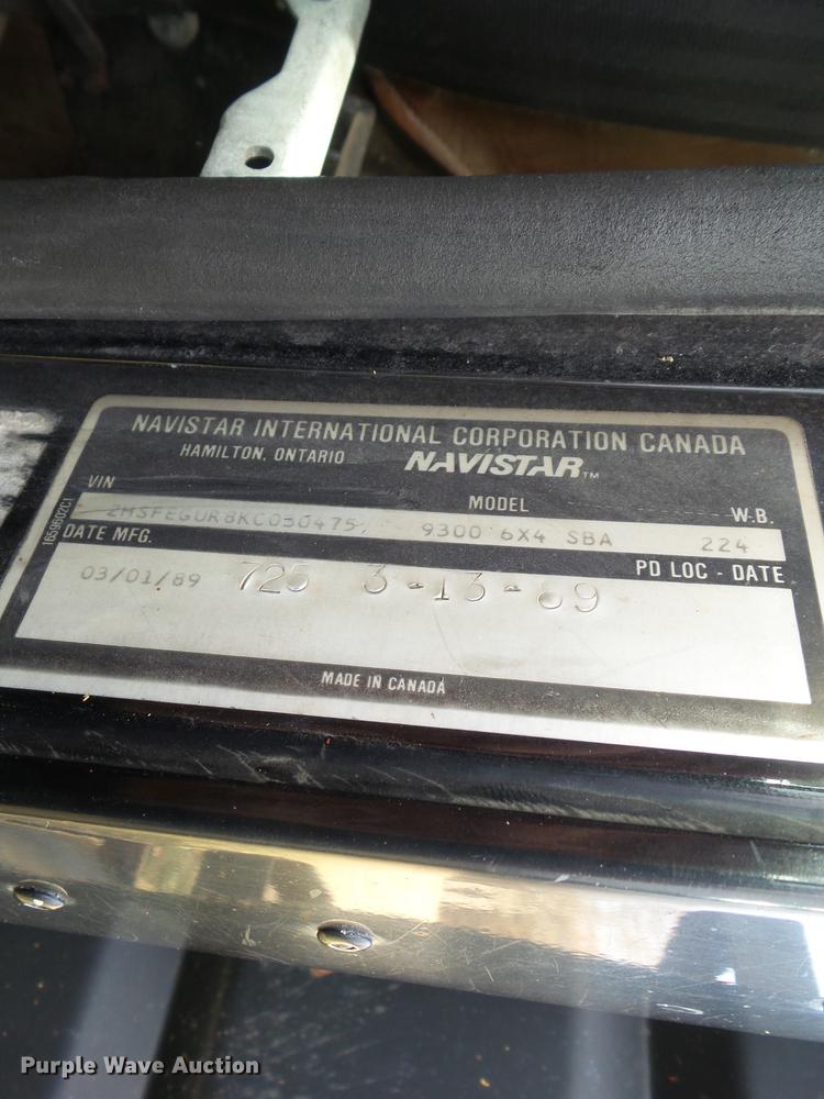 image for item DA7013 1989 International F-9370 dump truck