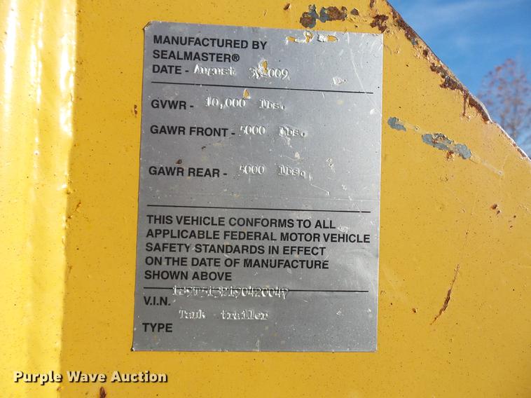 image for item DA8500 2009 Seal Master TR575 heated asphalt distributor